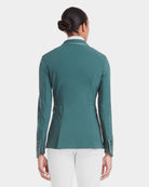 Horse Pilot Aeromade Women's Competition Jacket - Balsam Green, back view | Equestrian Show Coats | Malvern Saddlery