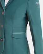 Horse Pilot Aeromade Women's Competition Jacket - Balsam Green, side detail of pockets and perforations | Equestrian Show Coats | Malvern Saddlery