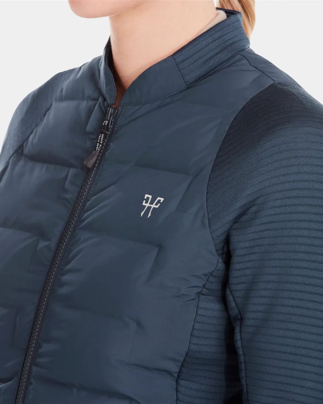 Horse Pilot Women's Storm Jacket - Navy, chest-logo detail | Equestrian Outerwear | Malvern Saddlery