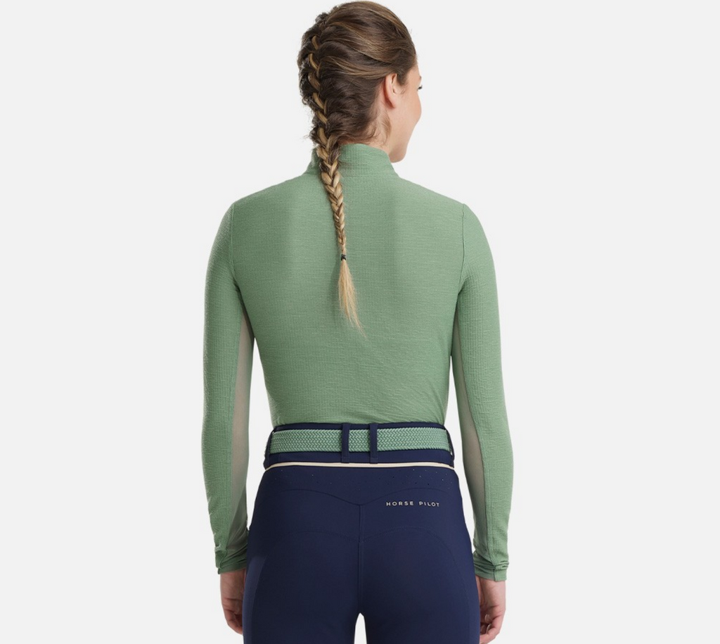 Horse Pilot Suntech Long Sleeve Shirt - Green | Malvern Saddlery