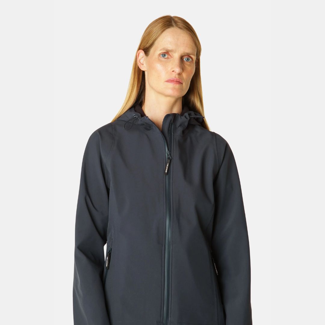 Ilse Jacobsen Short Softshell Raincoat - Navy Blue | Women's Outerwear | Malvern Saddlery