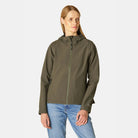 Ilse Jacobsen Short Softshell Raincoat - Olive Green | Women's Outerwear | Malvern Saddlery