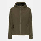 Ilse Jacobsen Short Softshell Raincoat - Olive Green | Women's Outerwear | Malvern Saddlery