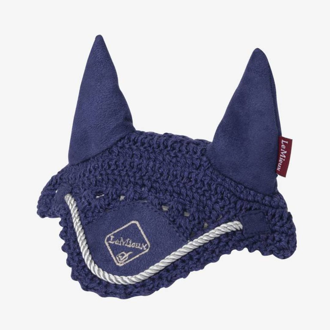 LeMieux Toy Pony Crochet Fly Bonnet - Ink blue | Malvern Saddlery