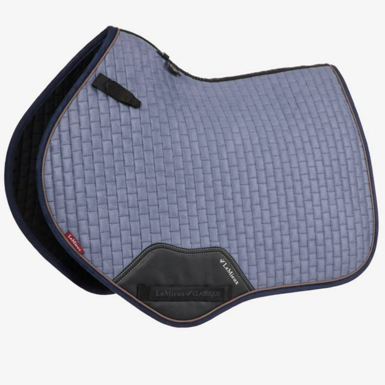 LeMieux Suede Close Contact Square Saddle Pad - Jay Blue | Malvern Saddlery