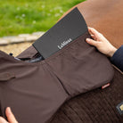 LeMieux ProSorb Plain 2 Pocket Half Pad - Brown, pocket detail | Malvern Saddlery