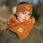 LeMieux Lila Snood - Neck Scarf - Ginger, show with LIla Headband | Malvern Saddlery