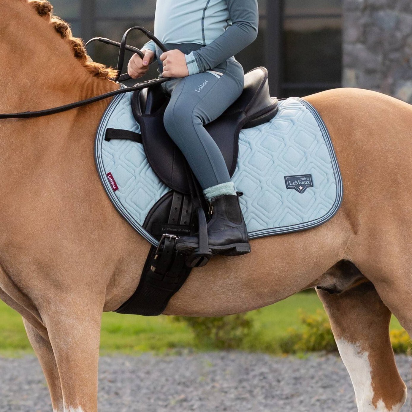 LeMieux Mini Jump Square Saddle Pad - Glacier | Malvern Saddlery