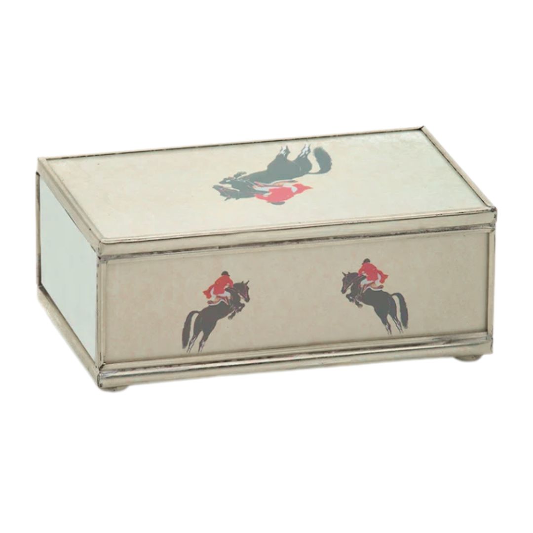 JM Piers Match Box Cover - Equestrian Jumper | Malvern Saddlery