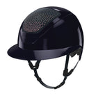 KASK Star Lady Pure Shine Equestrian Helmet - Atlantic Blue with Rose Waterfence pattern Swarovski Crystals | Malvern Saddlery