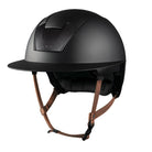 KASK Equestrian Kooki Lady Shadow Helmet - Black with tan chinstrap | Wide Brim Helmets | Malvern Saddlery