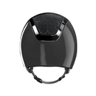 Kask Dogma Shine Equestrian Helmet - Anthracite Shell, Black Chrome Frame, Riviera Montana Blue Swarovski pattern; back view | Malvern Saddlery