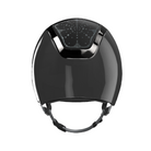 Kask Dogma Shine Equestrian Helmet - Anthracite Shell, Black Chrome Frame, Riviera Crystal Shade Swarovski pattern; back view | Malvern Saddlery