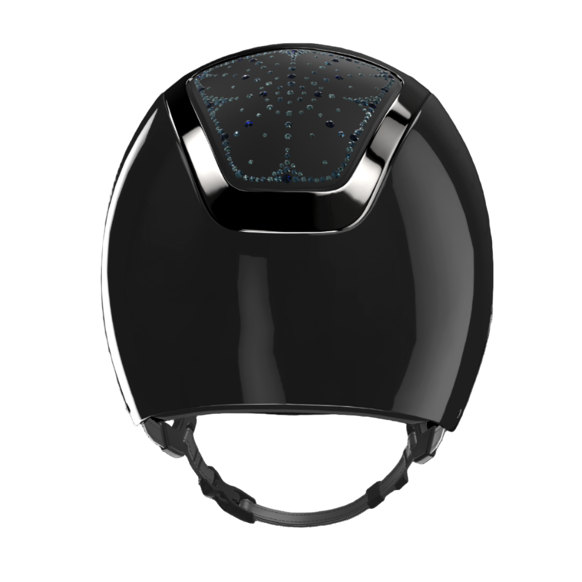KASK Dogma Riviera Shine Equestrian Helmet -Black with Montana Blue Swarovski crystals | Malvern Saddlery