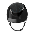 KASK Dogma Riviera Shine Equestrian Helmet -Black with Montana Blue Swarovski crystals | Malvern Saddlery