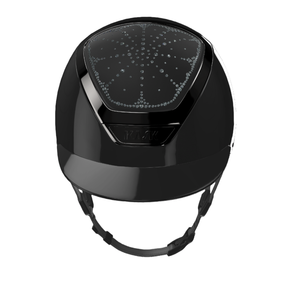 KASK Dogma Riviera Shine Equestrian Helmet -Black with Clear Crystal Shade Swarovski crystals | Malvern Saddlery