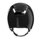 KASK Dogma Riviera Shine Equestrian Helmet -Black with Clear Crystal Shade Swarovski crystals; back view | Malvern Saddlery