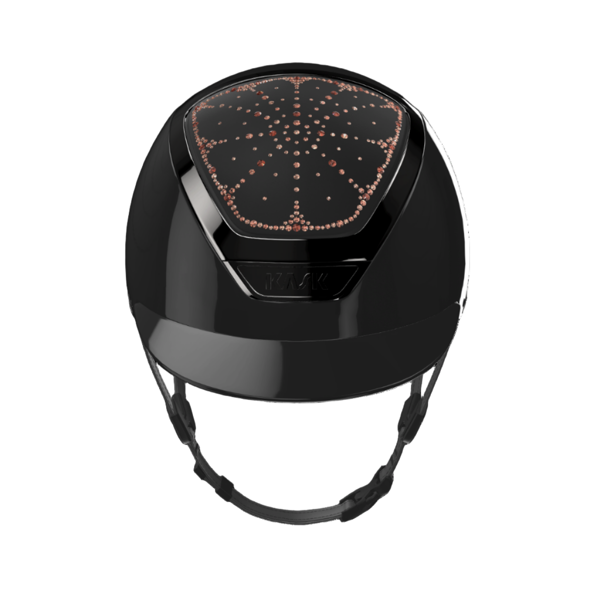 KASK Dogma Riviera Shine Equestrian Helmet -Black with Vintage Rose Swarovski crystals | Malvern Saddlery