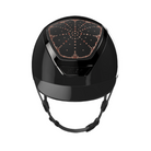 KASK Dogma Riviera Shine Equestrian Helmet -Black with Vintage Rose Swarovski crystals | Malvern Saddlery
