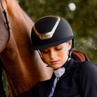 KASK Star Lady Chrome - Black with Gold Equestrian Helmet | Malvern Saddlery