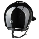KEP Italia Smart Nova Metal Polish Equestrian Helmet - Polo Brim - Black; back view shown on white background | Malvern Saddlery