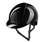 Kep Italia Smart Nova Star Metal Polish Equestrian Helmet -Black with Tonal Star grill on white background | Malvern Saddlery