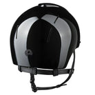 Kep Italia Smart Nova Star Metal Polish Equestrian Helmet - Black  with Tonal Star grill back view on white background | Malvern Saddlery