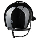 KEP Italia Smart Nova Metal Polish SILVER Star Equestrian Helmet - Polo Brim - Black; back view on white background | Malvern Saddlery