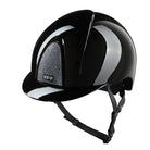 Kep Italia Smart Nova Star Metal Polish Equestrian Helmet - Black  with Silver Star grill on white background | Malvern Saddlery