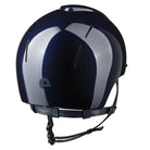 Kep Italia Smart Nova Star Metal Polish Equestrian Helmet - Navy with Tonal Star grill back view on white background | Malvern Saddlery