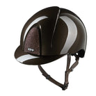 Kep Italia Smart Nova Star Metal Polish Equestrian Helmet - brown with Tonal Star grill on white background | Malvern Saddlery