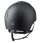 KEP Italia Smart Nova Textile Star Equestrian Helmet - Black/Silver Star Grill,  back view on white background | Malvern Saddlery
