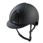 KEP Italia Smart Nova Textile Star Equestrian Helmet - Black/Black Star Grill,  on white background | Malvern Saddlery