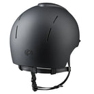 KEP Italia Smart Nova Textile Star Equestrian Helmet - Black/Black Star Grill,  back view on white background | Malvern Saddlery