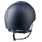 KEP Italia Smart Nova Textile Star Equestrian Helmet - Navy/Navy Star Grill; back view on white background | Malvern Saddlery