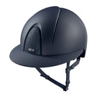 Kep Smart Nova Star Textile Equestrian Polo Brim Helmet - Navy with navy star fabric on grill on white background | Wide Brim Helmets | Malvern Saddlery