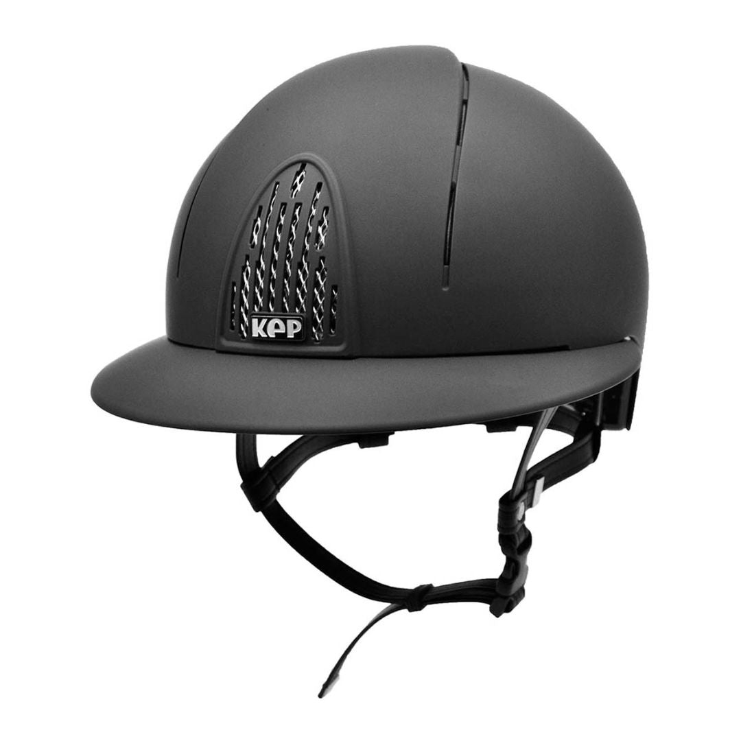 KEP Italia Smart Helmet - Polo Brim - Matte Black | Equestrian Helmets | Malvern Saddlery