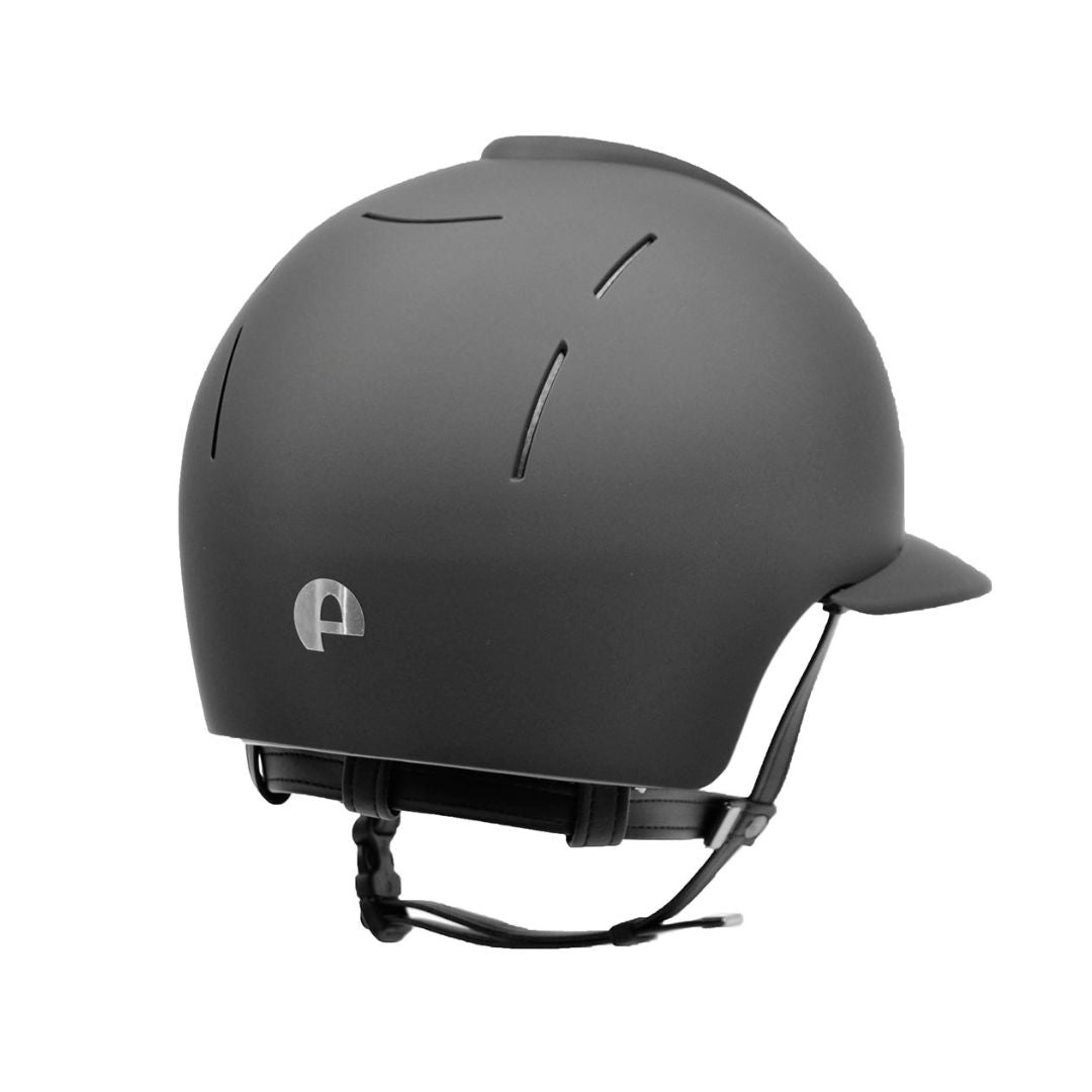 KEP Italia Smart Helmet - Polo Brim - Matte Black, back view | Equestrian Helmets | Malvern Saddlery