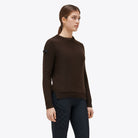 Cavalleria Toscana Ladies' Crewneck Sweater - Dark Chocolate Brown | Malvern Saddlery