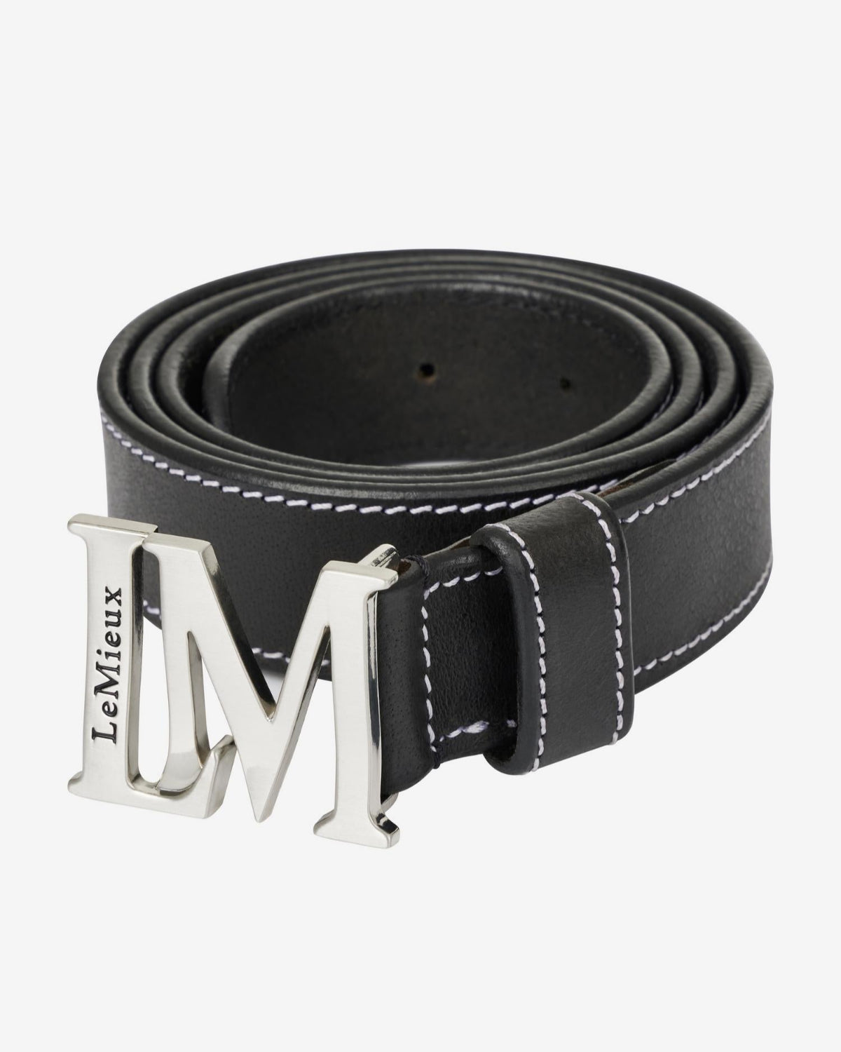 LeMieux Monogram Leather Belt - Black | Malvern Saddlery