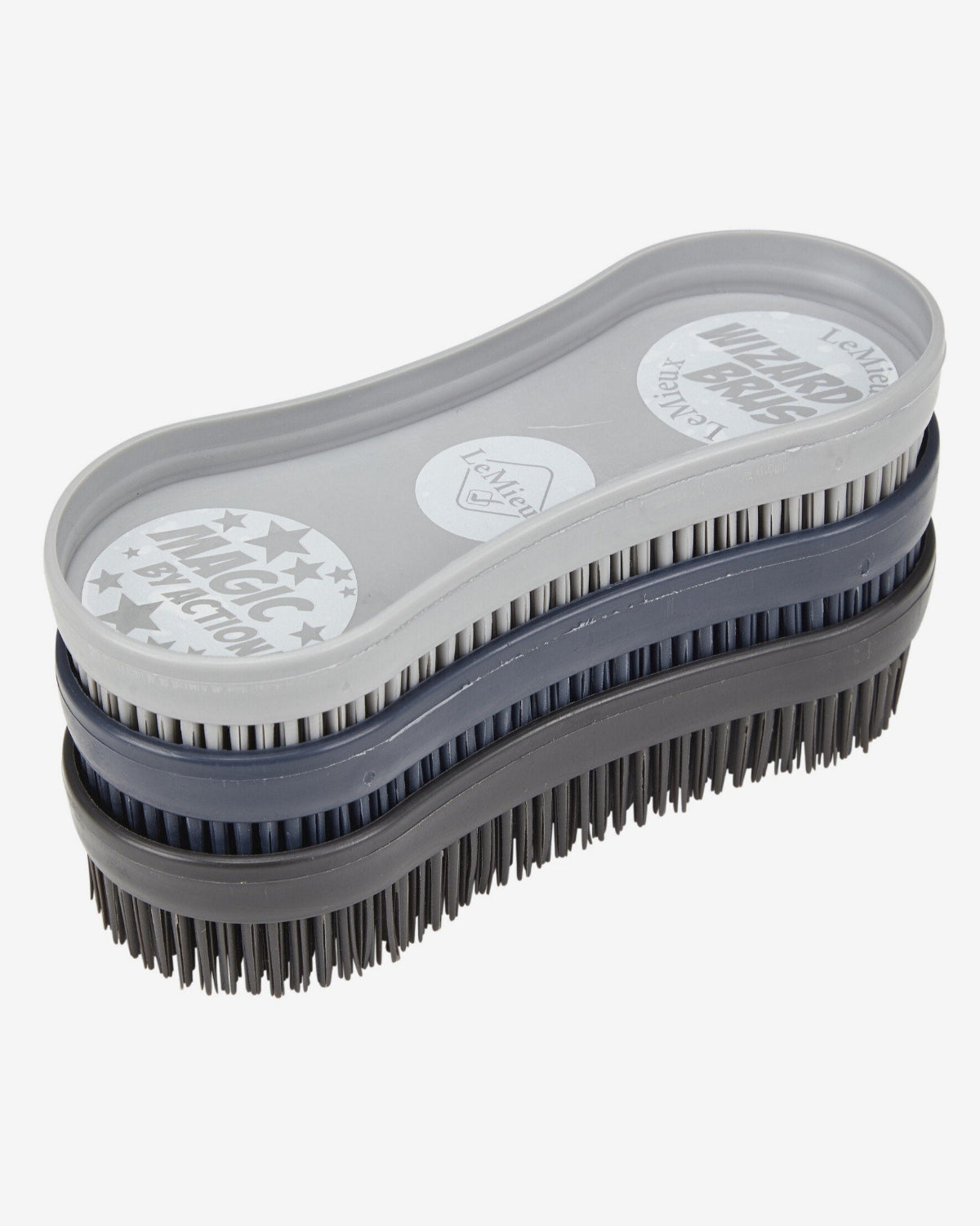 LeMieux Wizard Brush Trio - Navy/Gray/Black | Horse Grooming | Malvern Saddlery