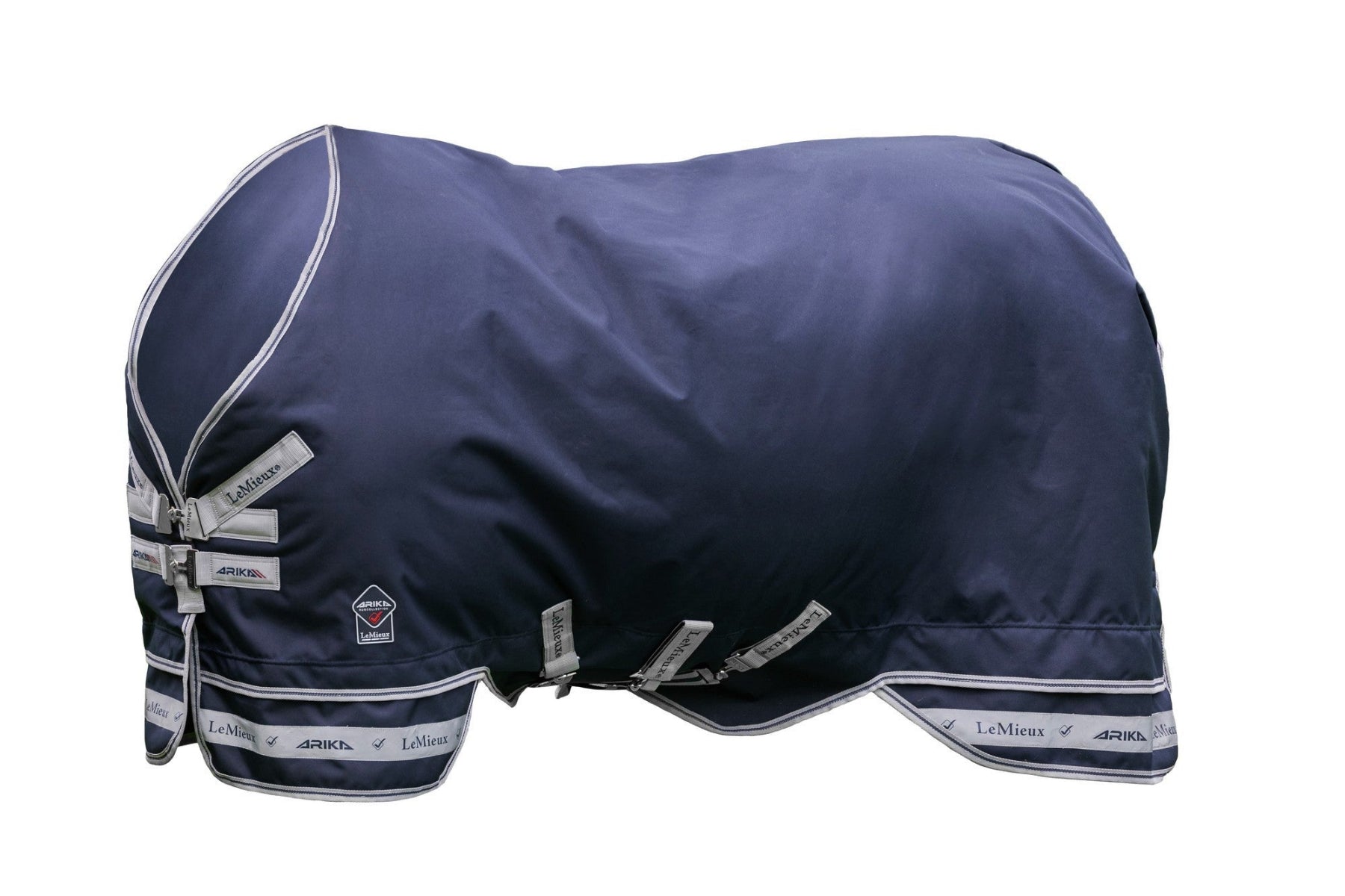 LeMieux Arika Storm-Tek 200g Turnout Rug - Navy; shown without neck attachment on white background | Horse Blankets | Malvern Saddlery