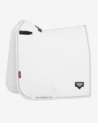 LeMieux Puissance Suede Dressage Saddle Pad - White, shown on white background | Malvern Saddlery