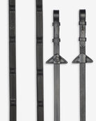 LeMieux Ergo Grip Rubber Reins - Black on white background | Malvern Saddlery