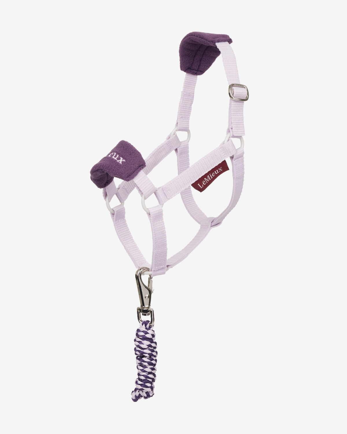 LeMieux Hobby Horse Vogue Halter & Leadrope - Lilac & Juniper - shown on white background | Equestrian Children's Toys | Malvern Saddlery