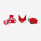 LeMieux Toy Pony Christmas Set of fly hood, saddle pad & polo wraps - red & white | Malvern Saddlery