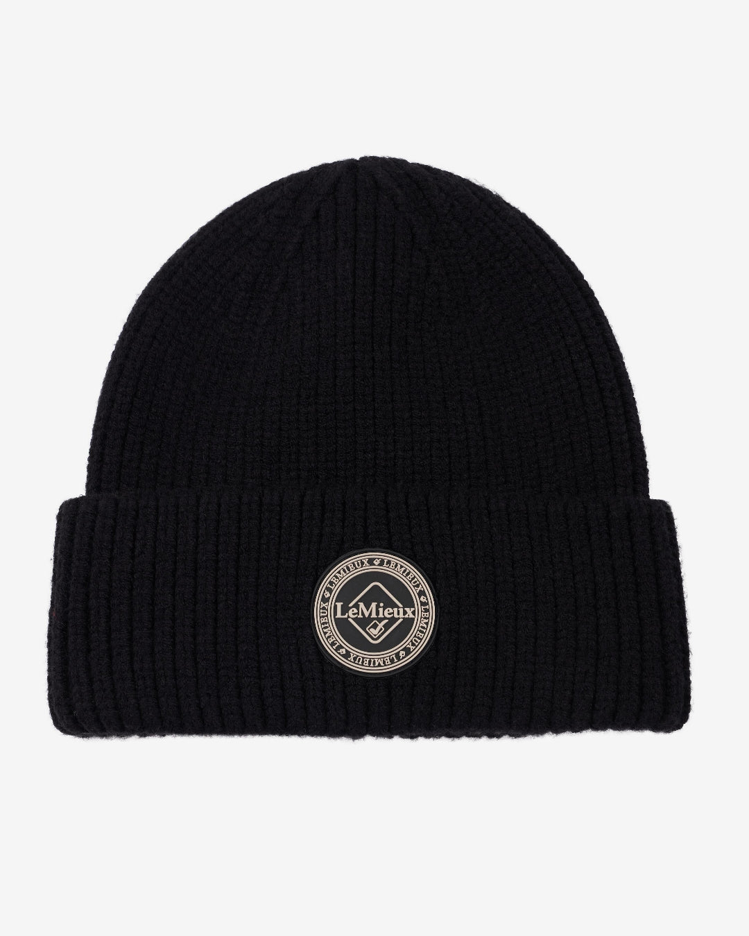 LeMieux Bodie Beanie - Black, shown on white background | Winter Hats | Malvern Saddlery