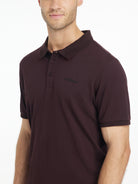 LeMieux Men's Classique Polo Shirt - Damson Red - shown on model with white background | Men's Athletic Wear | Malvern Saddlery