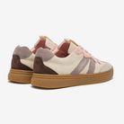 LeMieux Stockbridge Suede Lifestyle Trainers - Stone; back view of pair shown on white background | Casual Footwear | Malvern Saddlery