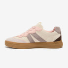LeMieux Stockbridge Suede Lifestyle Trainers - Stone; single sneaker side view shown on white background | Casual Footwear | Malvern Saddlery